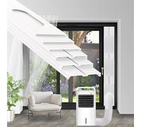 FASCINATDECO Kit Fenêtre Climatiseur Mobile, Kit Calfeutrage Climatiseur pour Porte Fenêtre, Kit Calfeutrage Fenetre Climatiseur Mobile avec Adaptateur de Tuyau (Ø13cm, 43-229cm)