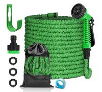 FASCINATDECO Tuyau d'Arrosage Extensible 30m, Tuyau Arrosage Extensible, Tuyau d'Arrosage Flexible avec 7 Modes d'Arrosage, Léger et Facile à Ranger Pour Irrigation, Laver La Voiture, Baigner