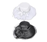 Fascinateur Organza - 58cm Chapeau Ajustable, Chapeaux Mariage Goûter Noce