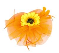Fascinateur Tournesol Orange Serrage-tête Élégant en Maille, pour Femmes | Mariage, Goûter et Veillée, Aspect Pratique, Doux Cheveux, Style Raffiné