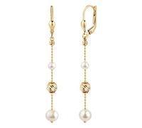 Fascination by Ellen K. Boucles d'oreilles en or jaune 585/- boules et perles...