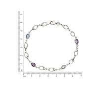 Fascination by Ellen K. Bracelet bleu clair / violet clair / argent, Taille One Size