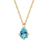 Fascination by Ellen K. Collier 375/- or jaune topaze bleue chaîne de Singapo...