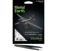Fascinations Metal Earth Lockheed Martin U-2 Dragon Lady Kit de modèle 3D en métal avec pince à épiler