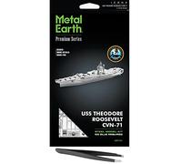 Fascinations Metal Earth Premium Series USS Theodore Roosevelt CVN-71 Kit de modèle en métal 3D avec pince à épiler