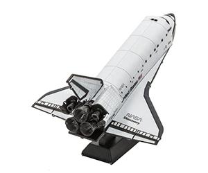 fascinations MetalEarth Space: Space Shuttle Discovery 11.43x7.11x5.84cm, 3D Metal Model kit with 2 Sheets Multi-Color, on Card 12x17cm, 14+