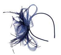 Fascinator Headband - PVC Fabric | Ostrich Hair Clip with Small Hat Mesh Headpieces | Hair Accessories Small Hat Haır Accessories for Girls Women, Outdoor Gathering, Festival, Wedding