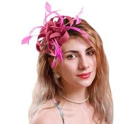 Fascinators per le donne High Tea Party Cappelli Cocktail Wedding Headware Copricapo da sposa (One Size)