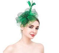 Fascinators Pour Femmes Thé Bandeau Chapeau Plumes Pince À Cheveux Pour Mariage Cocktail Et Église Cravate Grise Bouton De Manchette Pas Cher Casual Comme