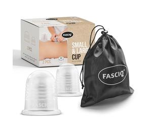 FASCIQ® Ensemble de ventouses en silicone | Petites et grandes tasses | Améliore la perfusion et élimine les déchets corporels | Tasses de massage | Silicone de qualité FDA