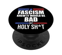 Fascism is Bad History Resist Like Its 1776 No Kings America PopSockets PopGrip Adhésif