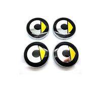 FASDTBA 4 pièces Car Cache-moyeux Capuchons De Centre, pour Mercedes Benz Smart Fortwo Forfour 450 451 454 453 60mm Jante Centre D'emblème Accessoires de Logo D'emblème de Décoration de Pneus