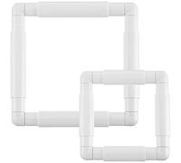 FASE Lot de 2 cercles à broder Q Snaps pour matelassage et couture, 15,2 x 15,2 cm, 20,3 x 20,3 cm