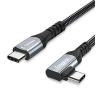 Fasgear Câble 5 A 100 W type C à angle droit USB 3.1 Gen 2 10 Gbit/s, chargeur rapide compatible avec Oculus Link, casque VR, station d'accueil PD, disques durs, MacBook, écrans 4K, noir