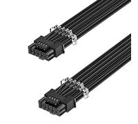 Fasgear Câble d’Alimentation PCI-e Gen 5.0-70cm 16pin (12+4) 12VHPWR mâle à mâle câble Manchon - RTX 3090 Ti GPU 600W Câble d’Alimentation pour RTX 4080 4090 5090 à ATX 3.0 Alimentation modulaire