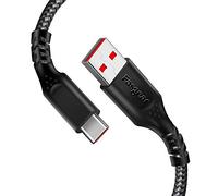 Fasgear Câble de charge Warp 30 W pour OnePlus 8 Pro 8 7 Pro 7T, 1m de câble de charge USB C en nylon tressé pour chargement synchronisation des données type C pour OnePlus 7 6T 6 5T 5 (1m, Noir)