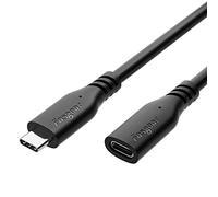 Fasgear Câble de Prolongation USB-C câble de Prolongation USB-C 3.1 de 10 Gbit/s de Type C, connecteur vers Prise, Sortie vidéo 4K, Compatible avec Thunderbolt 3 |MacBook Pro |Hub USB-C(1,5m, Noir)