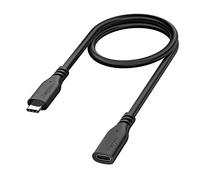 Fasgear Câble de prolongation USB-C câble de prolongation USB-C 3.1 de 10 Gbit/s de type C, connecteur vers prise, sortie vidéo 4K, compatible avec Thunderbolt 3 |MacBook Pro |Hub USB-C(50cm, noir)