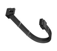 Fasgear Câble d'extension GPU PCIE 5.0/5.1 à 90 degrés 30 cm, ATX3.0/3.1 16 broches (12 + 4) mâle vers femelle GPU Extension d'alimentation 600 W, adaptateur 12 VHPWR (12 V-2 x 6) pour RTX 3090Ti