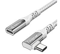 Fasgear Câble d'extension USB C 1,8 m 10 Gbit/s de synchronisation de données USB 3.2 type C mâle vers femelle en nylon tressé 100 W charge rapide compatible avec PSVR2/Mac-Book Pro/Mavic 2/Switch/PS5