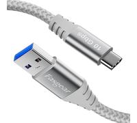 Fasgear Câble USB C 1,5 m,USB A vers Type C 3.2 Gen 2,10 Gbit/s Android Auto Type C Câble Transfert de Données USB Vers USB C 3 A Charge Rapide Compatible avec SSD Galaxy S23 S24 X-box PS5 Contrôleur