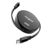 Fasgear Câble USB C 240 W PD3.1 - Câble de charge rapide rétractable - 1 m - Longueur 4 niveaux - Câble de charge USB C 2.0 préréglé pour Mac Book Pro/i-Phone16/15 Pro Max/i-Pad/Mac-Book/Sam-Sung