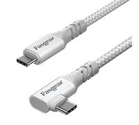 Fasgear Câble USB C pour MacBook Pro SuperSpeed 20 Gbit/s USB 3.2 Gen 2 x 2 Câble de type C tressé 100 W Charge rapide Sortie vidéo 4K Compatible avec iPad, ordinateur portable Galaxy (3m, Blanc)