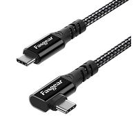 Fasgear Câble USB C pour MacBook Pro SuperSpeed 20 Gbit/s USB 3.2 Gen 2 x 2 Câble de type C tressé 100 W Charge rapide Sortie vidéo 4K Compatible avec iPad, ordinateur portable Galaxy (1m Noir)