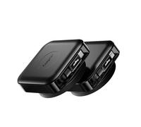 Fasgear Câble USB C rétractable Rotation à 360° sur table 60 W PD/PPS USB C 2.0 - Pour iPhone 16 15 Pro Max/i-Pad Pro/Mac-Book/Sam sung (2 Noir, 1.4m)