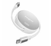 Fasgear Câble USB C vers USB C 240 W,1 m Rétractable,PD 3.1 5A Cordon,Câble USB C Charge Rapide,4 Longueurs Réglables,Compatible avec i-Phone 15 Pro,i-Pad Pro 2022,Google Pixel Fold/8 (Blanc)