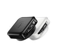 Fasgear Lot de 2 câbles USB C 2.0 rétractables, 60 W, PD/PPS à charge rapide pour iPhone 16 15 Pro Max/iPad/Mac-Book/Sam-Sung, câble de bureau de type C rotatif à 360° (noir/blanc)