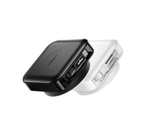 Fasgear Lot de 2 câbles USB-C rétractables de 60 W - 1,4 m - Rotation à 360° sur table - PD/PPS - Câble de charge rapide USB C vers USB C - Pour i-Phone16/17 Pro Max/i-Pad/Mac-Book/Sam-sung (noir et
