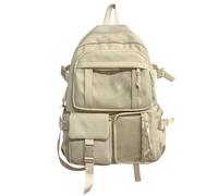 Fasheepfa Cartable d'école secondaire pour filles, sac à dos d'école, sac à dos pour adolescentes, sac à dos pour adolescentes (blanc, 31 x 13 x 41 cm)