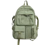 Fasheepfa Sac à dos d'écolier pour filles et adolescentes (vert, 31 x 13 x 41 cm)