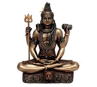 Fasherati Bonded Bronze Lord Shiva in Dhayana Mudra, 8.5 inches, Brown/Shiva Statue/Sankar Bhagwan Idol/Bholenath Statue/Bronze Idol