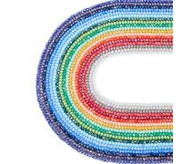 FASHEWELRY Lot de 2 600 perles en verre galvanisé plaqué couleur AB - 3 x 2 mm - Rondelles à facettes opaques pour fabrication de bracelets, boucles d'oreilles, colliers, bijoux