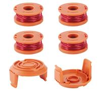 FASHEWELRY Lot de 5 bobines de fil de rechange pour débroussailleuse Ryobi One+ AC14RL3A, 0,2 cm, compatible avec débroussailleuse sans fil Ryobi 18 V, 24 V et 40 V, chocolat