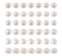 FASHEWELRY Lot de 50 perles d'eau douce naturelles de culture baroques irrégulières pour la fabrication de bijoux d'été, la plage, la décoration de fête, 7 à 10,5 mm