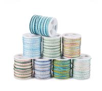 FASHEWELRY Lot de 8 rouleaux de fil métallique en nylon de 1 mm pour perles, nœuds chinois, loisirs créatifs, tissage, macramé, bracelet, collier, fabrication de bijoux