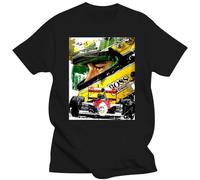 Fashion 2019 Top Tee Mens Ayrton Senna Artwork T Shirt Print T Shirt Black 3XL
