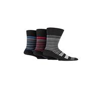 FASHION 7STAR Chaussettes décontractées en coton à rayures pour hommes, paire de 12 paires de chaussettes pour adultes, taille 6-11 (multicolores, taille unique 6-11)