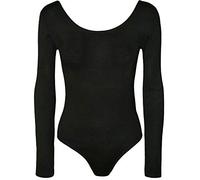 FASHION 7STAR Nouveau Body Stretch à Manches Longues pour Femmes - Col Ras-du-cou - Top pour Gymnastique et Danse - Tailles 36 à 42, Noir , 36-38