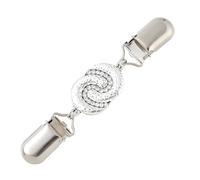 Fashion 8 Shape Pull Clip Top Fastener avec strass pour la décoration de vêtements et la fixation de vêtements Broche tendance, One Size, Comme décrit