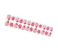 Fashion Acrylic Nails All-Matching Faux Nails Fleurs Couvertures Complètes Sticks Sur Une Presse Carrée Courte Sur Mode Fashion Square Square Faux Belle Fleurs Stick