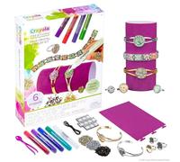 Fashion Angels Crayola Creations Kit de bijoux en faux cristal comprenant des bracelets, des bagues, des pierres précieuses et plus encore, bijoux à faire soi-même pour enfants, adolescents et garçons