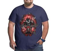 Fashion Anime My Hero Academia Kirishima Eijiro Big and Tall T-T-Shirts à Manches Courtes for Men TT-Shirts à Manches courtess Navy(XX-Large)
