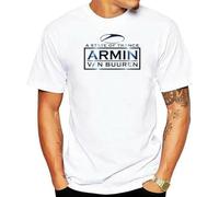 Fashion Armin Van Buuren A State of Trance Mens White Cotton Tshirt Top Tee White T Shirt