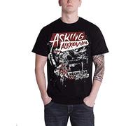 Fashion Asking Alexandria Reckless Mens Black Short Sleeve T T-Shirts à Manches Courtes Black(Large)