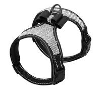Fashion avec Bowknot Extérieur Réfléchissant des Strass Brillants en Nylon Ajusté en Nylon Purbull Chihuahua,E,L