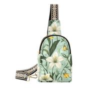 Fashion Beauty Spring Flowers Sac banane vert pour femme pour voyage, fleurs de printemps vert beauté